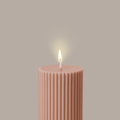 Wide Column Pillar Candle - Peach