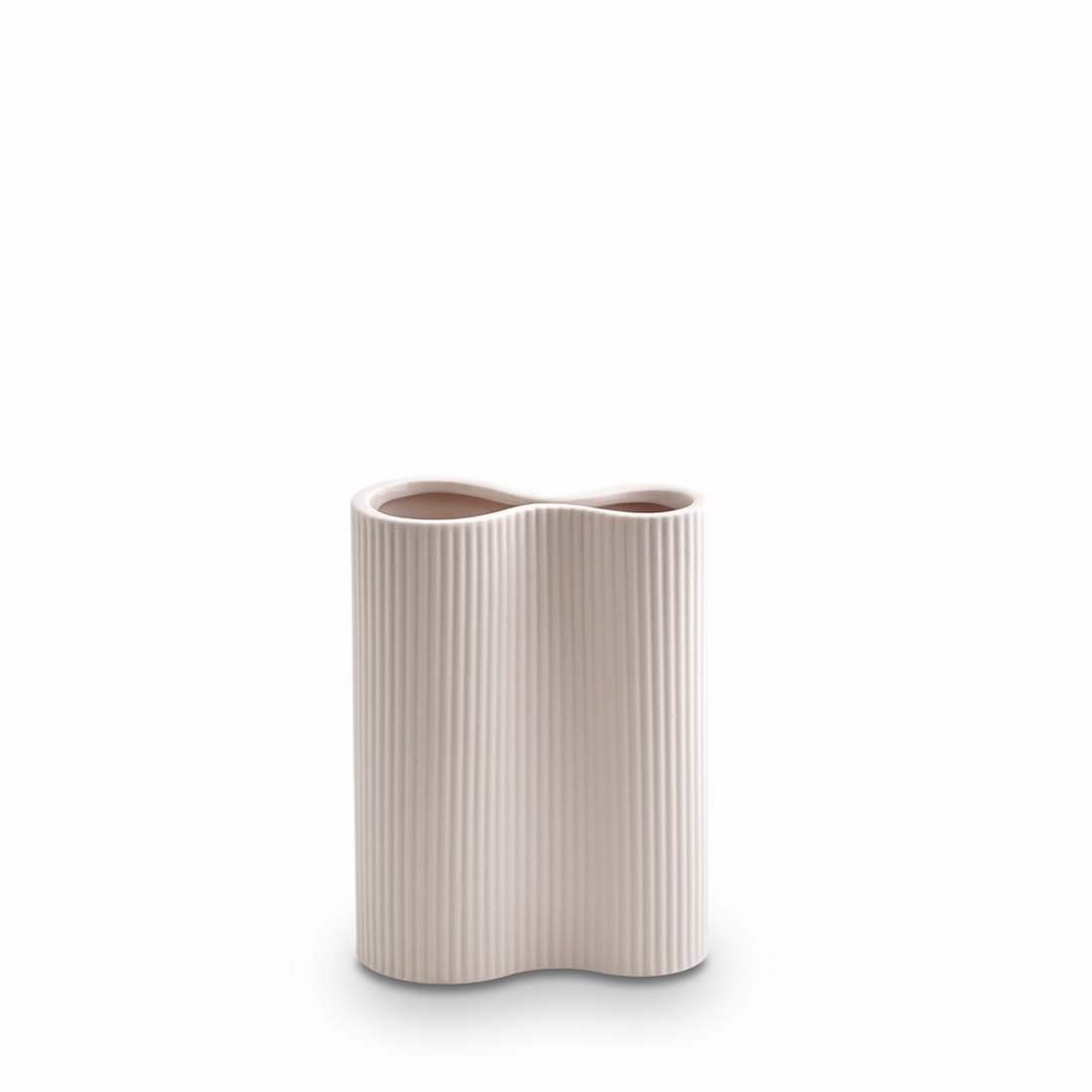 Ribbed Infinity Vase Nude -  SMALL