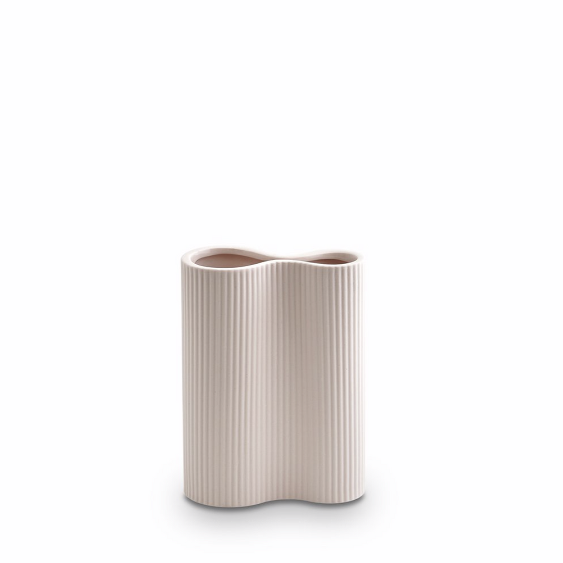 Ribbed Infinity Vase Nude - SMALL