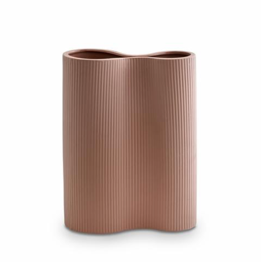 Ribbed Infinity Vase Orche -  Medium