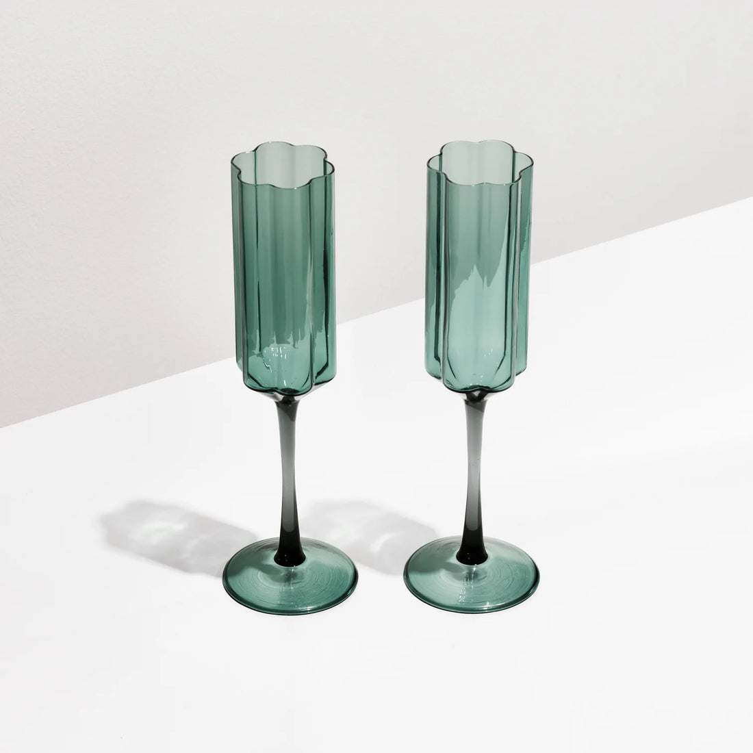 Two Wave Flutes - Teal