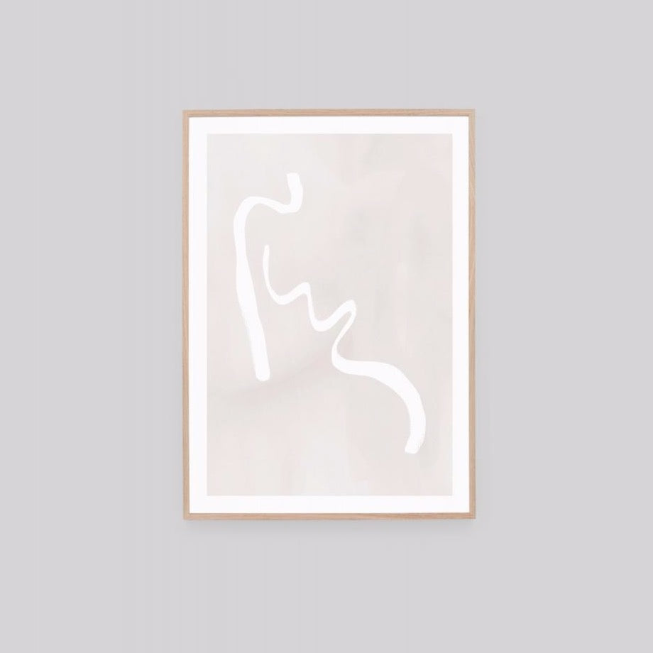 Abstract Figure - Snow 1 Framed Print