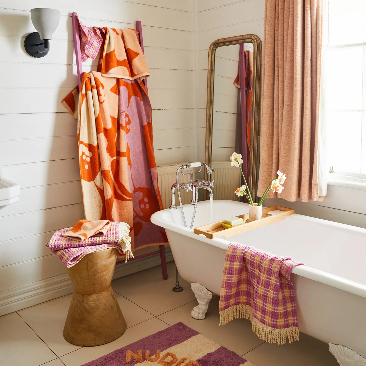 Manning Floral Persimmon Hand Towel