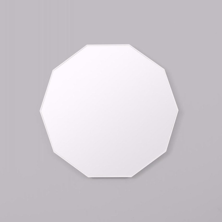 Flynn Geo Mirror - Bright White