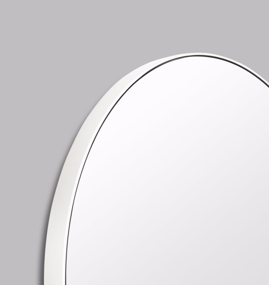 Flynn Round Mirror - Bright White