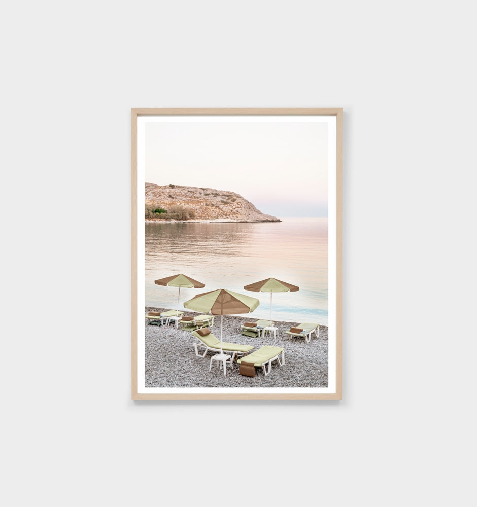 Greek Island Sunset Framed Print