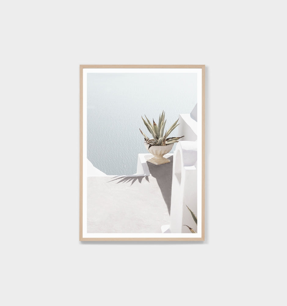 Greek Island Terrace Framed Print