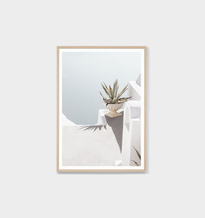 Greek Island Terrace Framed Print