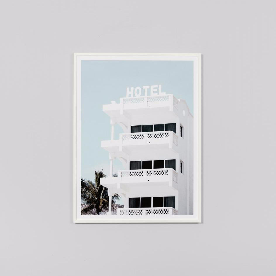 Hotel Blue Framed Print