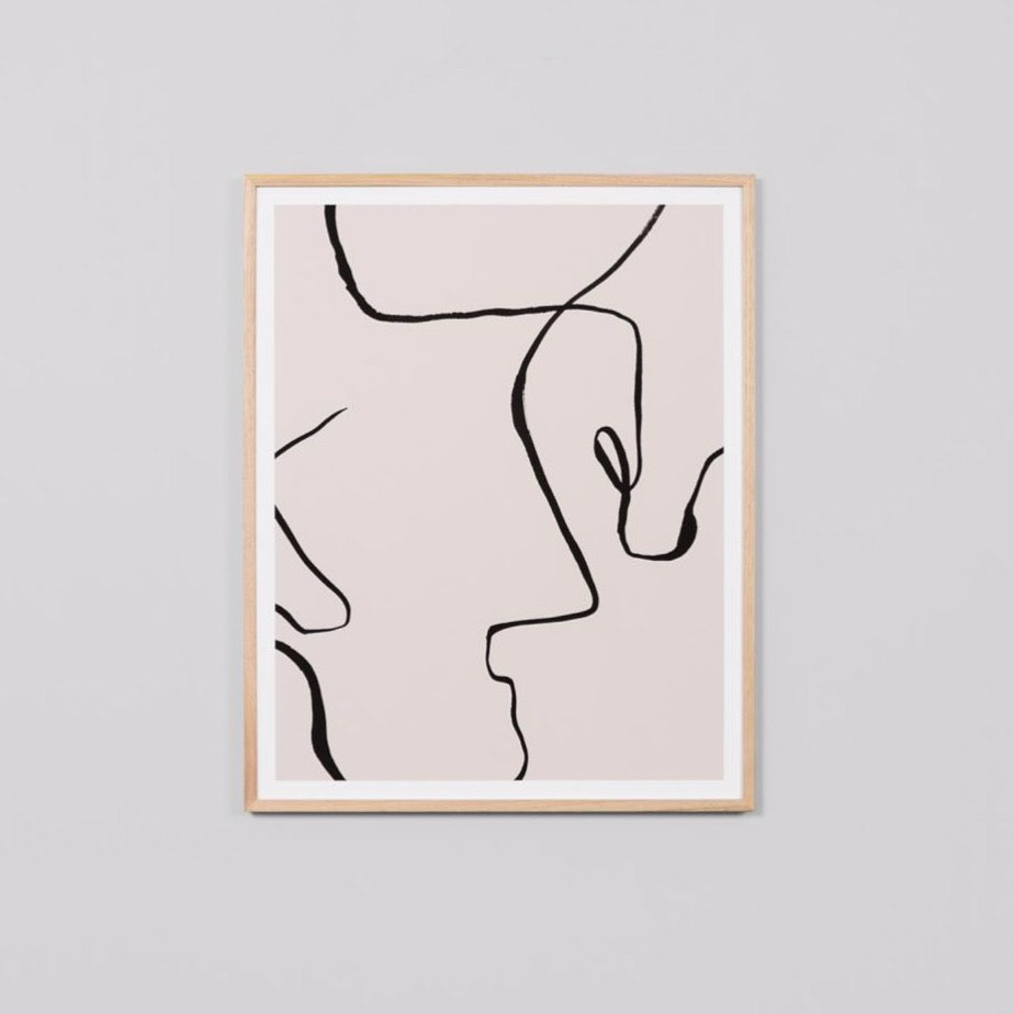 Lines Nude 2 Framed Print