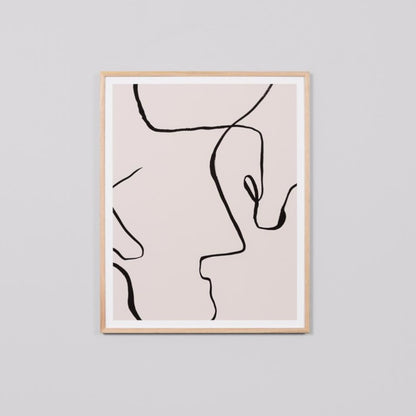 Lines Nude 2 Framed Print