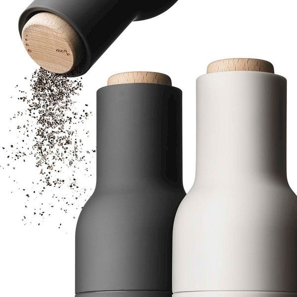Salt and Pepper Bottle Grinders Set of 2 - Ash + Carbon