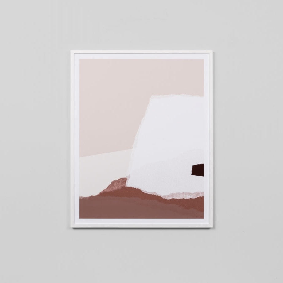 Torn Blush 2 - Framed Canvas